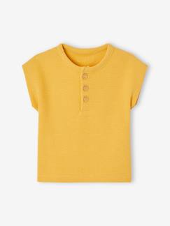 Babymode-Shirts & Rollkragenpullover-Baby T-Shirt mit Knopfleiste Oeko-Tex