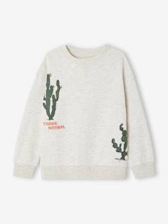 Jungenkleidung-Pullover, Strickjacken, Sweatshirts-Jungen Sweatshirt, Kaktusprint