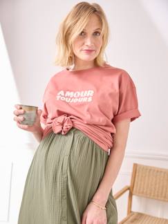 Umstandsmode-Umstandsshirts-Umstands-T-Shirt mit Schriftzug Bio-Baumwolle