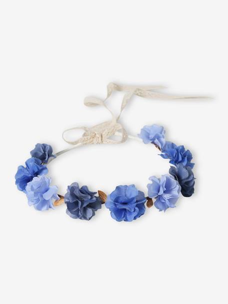 Mädchen Blumenkranz - blau - 4