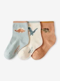 -3er-Pack Jungen Baby Socken mit Dinos Oeko-Tex