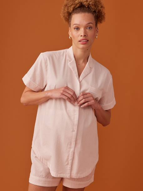 Sommer-Schlafanzug für Schwangerschaft & Stillzeit ENVIE DE FRAISE - pudrig rosa - 2