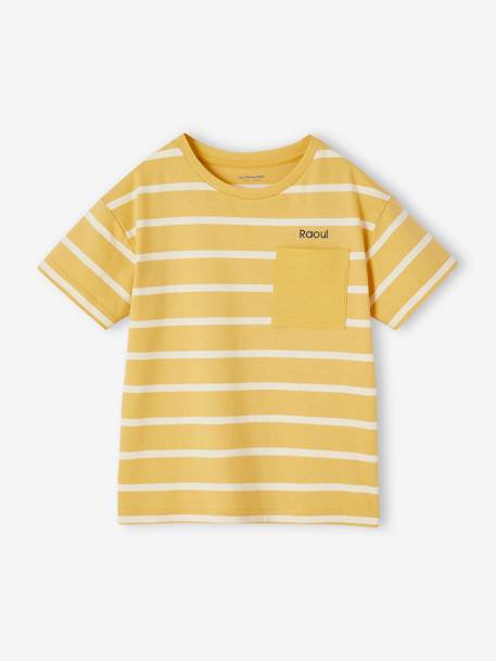 Jungen T-Shirt, personalisierbar - aqua+ocker - 9