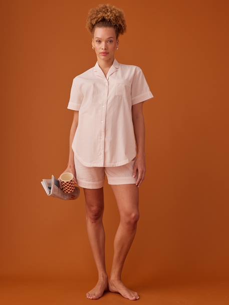 Sommer-Schlafanzug für Schwangerschaft & Stillzeit ENVIE DE FRAISE - pudrig rosa - 1