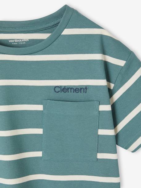 Jungen T-Shirt, personalisierbar - aqua+ocker - 4