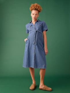 Umstandsmode-Umstandskleider-Jeanskleid für Schwangerschaft & Stillzeit ENVIE DE FRAISE
