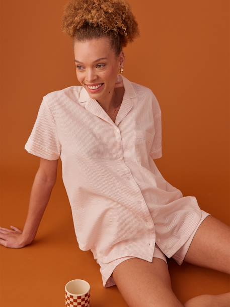 Sommer-Schlafanzug für Schwangerschaft & Stillzeit ENVIE DE FRAISE - pudrig rosa - 6
