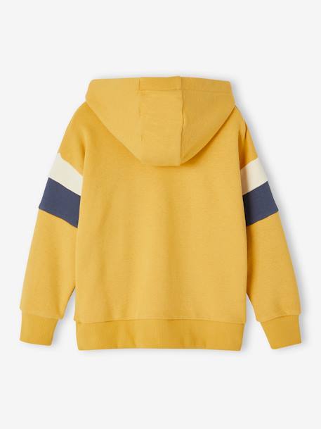 Jungen Kapuzensweatshirt mit Colorblock-Ärmeln Oeko-Tex - malve+ocker - 7