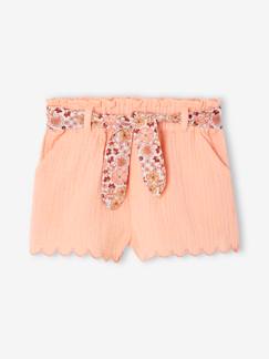 Baby Musselin-Shorts mit Blumengürtel -  - [numero-image]