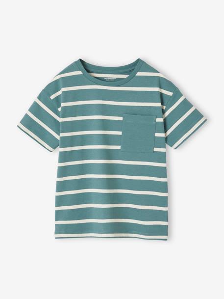 Jungen T-Shirt, personalisierbar - aqua+ocker - 1
