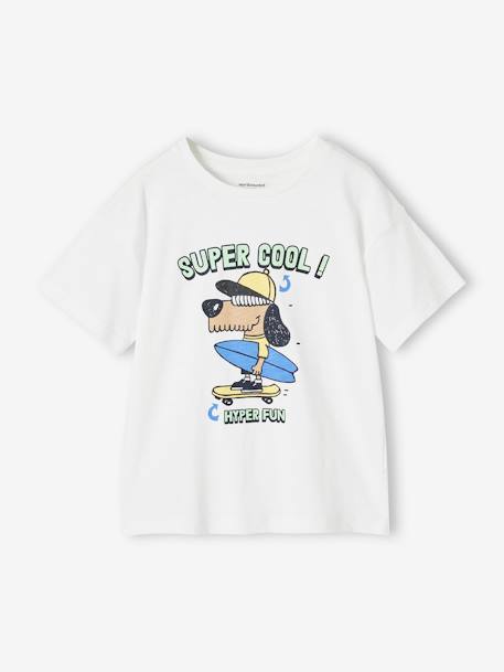 Jungen T-Shirt mit Recycling-Baumwolle - azurblau+türkis+weiß - 9