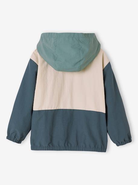 Jungen Anorak, Colorblock-Style - aqua+blau - 2