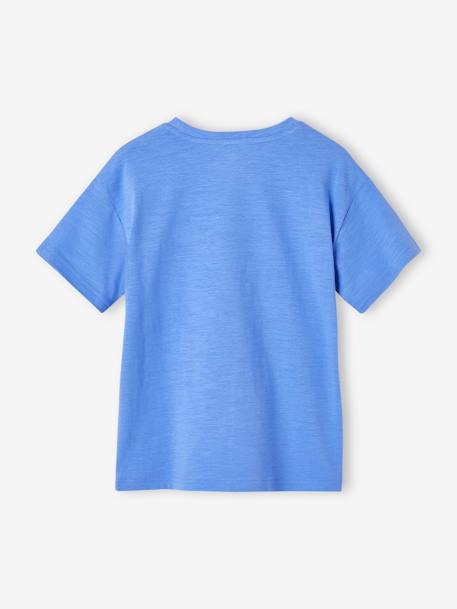 Jungen T-Shirt mit Recycling-Baumwolle - azurblau+türkis+weiß - 3