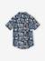 Jungen Hawaiihemd mit kurzen Ärmeln - blau bedruckt - 4