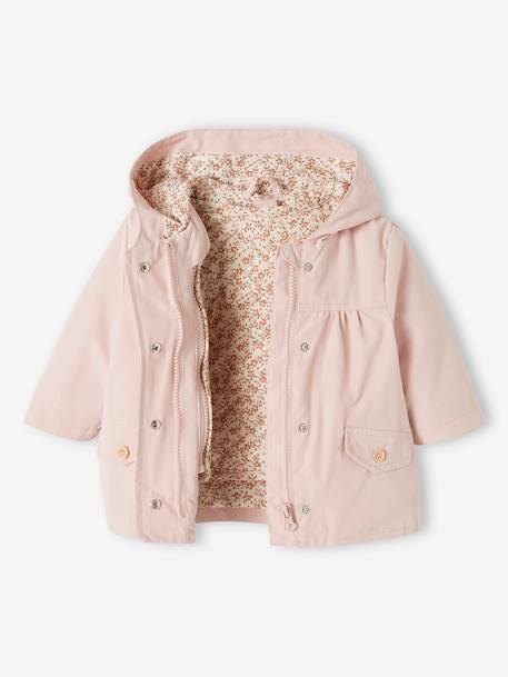 Baby 3-in-1-Jacke mit Recycling-Polyester - pudrig rosa - 3