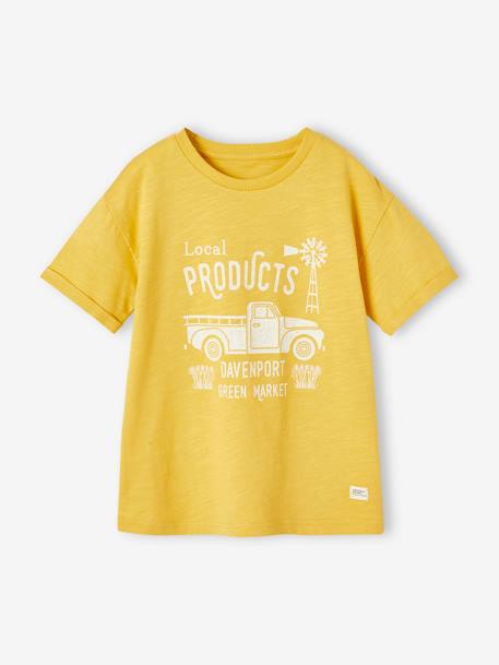 Jungen T-Shirt mit Vintage-Print - gelb - 1
