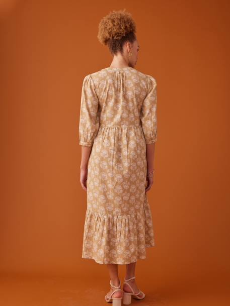 Langes Boho-Kleid für Schwangerschaft & Stillzeit ENVIE DE FRAISE - gelb - 2