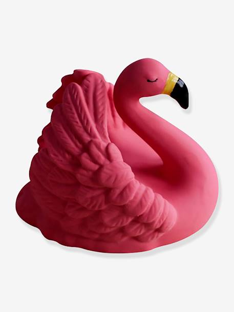 Badespielzeug/Zahnungshilfe NATRUBA, Naturkautschuk - grün pfau+rosa flamingo+weiß schwan - 5