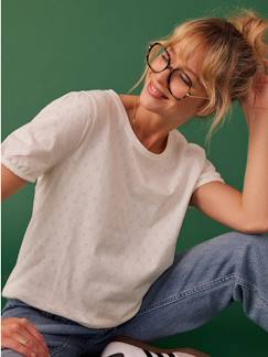 Umstandsmode-Umstandsshirts-Umstands-Shirt aus Pointelle-Jersey ENVIE DE FRAISE