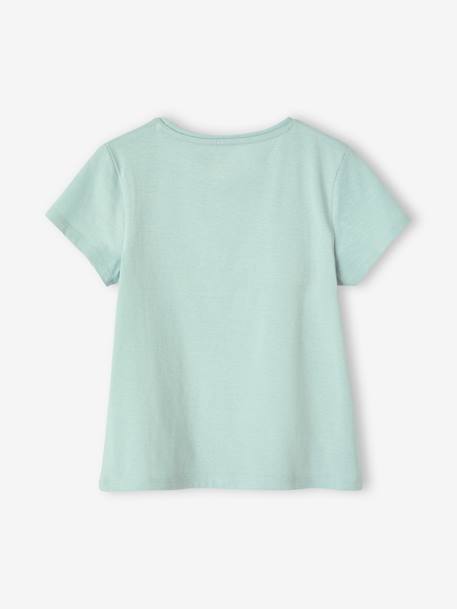 Mädchen T-Shirt, Message-Print BASIC Oeko-Tex - bonbon rosa+erdbeer+himmelblau+koralle+marine+rot+tannengrün+vanille+wollweiß - 8