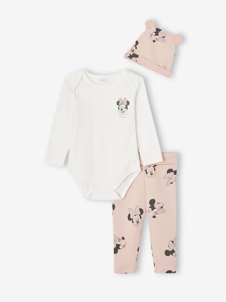 Baby-Set Disney MINNIE MAUS: Body, Leggings & Mütze - pudrig rosa - 1