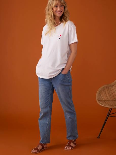 T-Shirt für die Schwangerschaft ENVIE DE FRAISE mit Bio-Baumwolle - weiß - 2