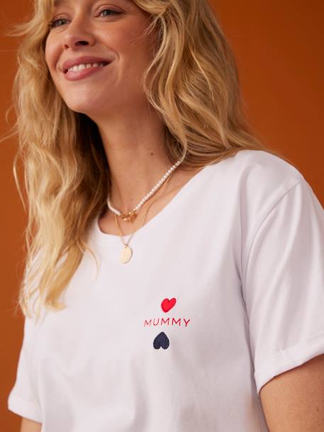 T-Shirt für die Schwangerschaft ENVIE DE FRAISE mit Bio-Baumwolle - weiß - 4