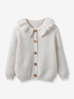 Babymode-Pullover, Strickjacken & Sweatshirts-Baby Strickjacke CYRILLUS, Bio-Baumwolle/Wolle