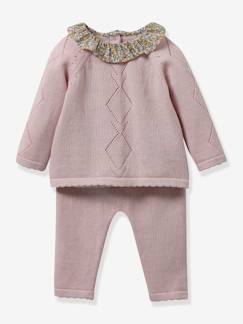Babymode-Baby-Sets-Baby-Set: Pullover & Hose aus Strick CYRILLUS