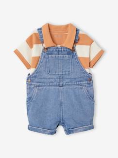 Babymode-Baby-Set: Latzshorts & Poloshirt