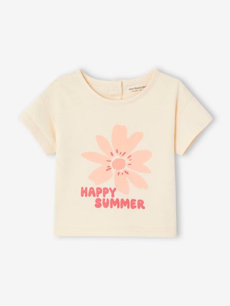 Baby T-Shirt HAPPY SUMMER Oeko-Tex - wollweiß - 1