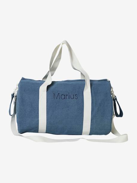 Denim-Wickeltasche BABY ROLL, personalisierbar - gebleicht - 5