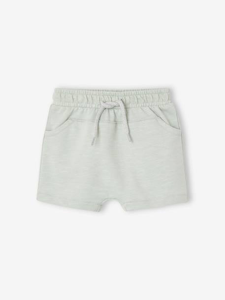 Jungen Baby Sweat-Bermudas Oeko-Tex - aqua+braun+dunkelblau+weiß/marine gestreift - 1