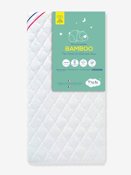 Baby Matratze BAMBOO ohne Ausrüstung P’TIT LIT Oeko Tex - weiß - 1