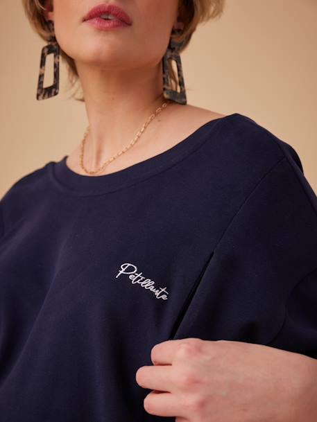 Sweatshirt für Schwangerschaft & Stillzeit ENVIE DE FRAISE, Bio-Baumwolle - marine - 2