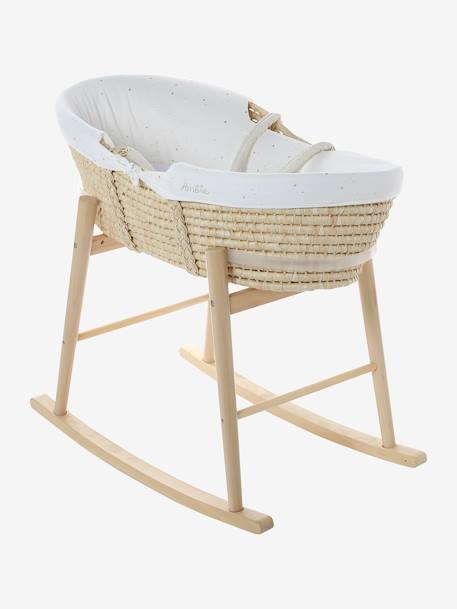 Bezug für Baby Tragetasche, personalisierbar - natur/wollweiß sterne - 6