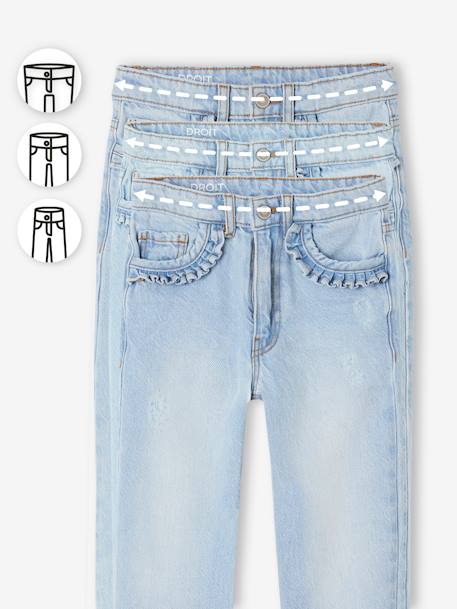 Gerade Mädchen Jeans, Hüftweite REGULAR - bleached+blue stone - 7