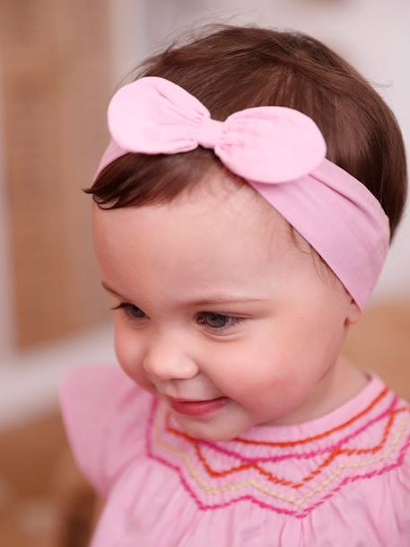 Mädchen Baby-Set: Bluse, Shorts & Haarband - rosa - 9
