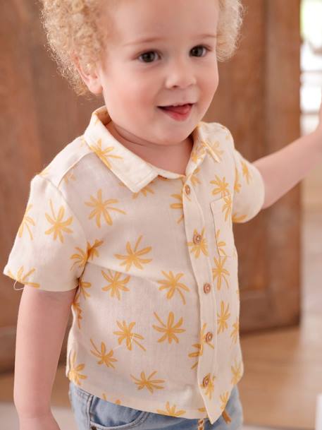 Baby Hemd mit kurzen Ärmeln - wollweiß - 1