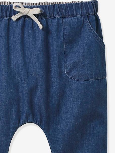 Leichte Baby Jeans mit tiefem Schritt CYRILLUS - jeansblau - 3