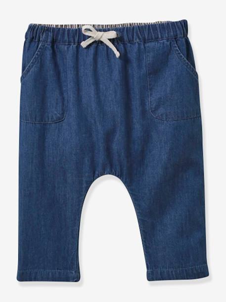 Leichte Baby Jeans mit tiefem Schritt CYRILLUS - jeansblau - 1