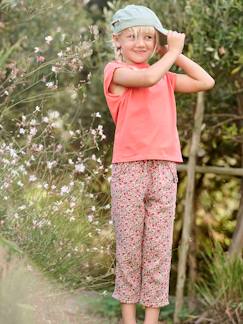 Maedchenkleidung-Mädchen 3/4-Hose mit Blumenprint, Musselin