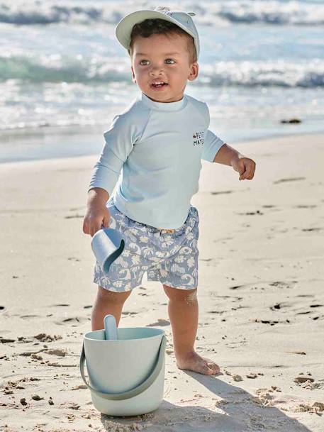 Jungen Baby Badeshirt mit UV-Schutz Oeko-Tex - himmelblau - 1
