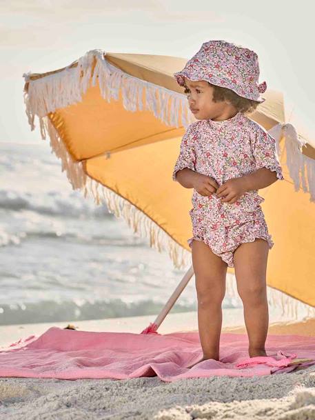 Mädchen Baby-Set mit UV-Schutz: Shirt, Badehose & Sonnenhut Oeko-Tex - rosa - 1