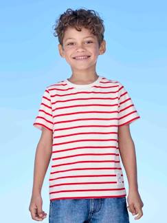 Jungenkleidung-Shirts, Poloshirts & Rollkragenpullover-Jungen T-Shirt mit Streifen Oeko-Tex