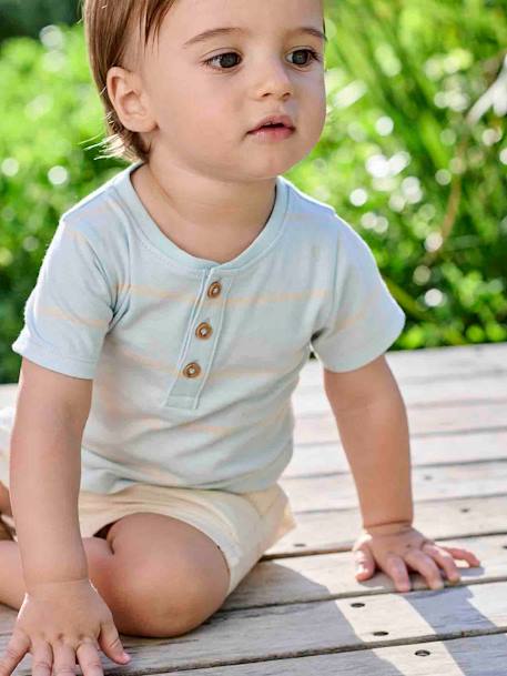 Baby-Set: T-Shirt & Shorts - himmelblau - 8