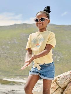 Maedchenkleidung-Shorts & Bermudas-Mädchen Jeansshorts mit Paperbag-Bund
