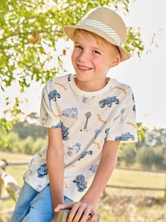 Jungenkleidung-Shirts, Poloshirts & Rollkragenpullover-Jungen T-Shirt, Bauernhof-Motive Oeko-Tex