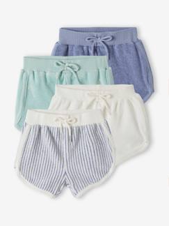 Babymode-4er-Pack Baby Shorts aus Frottee Oeko-Tex