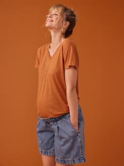 Umstandsmode-Umstandsshirts-Umstands-Shirt mit V-Ausschnitt ENVIE DE FRAISE